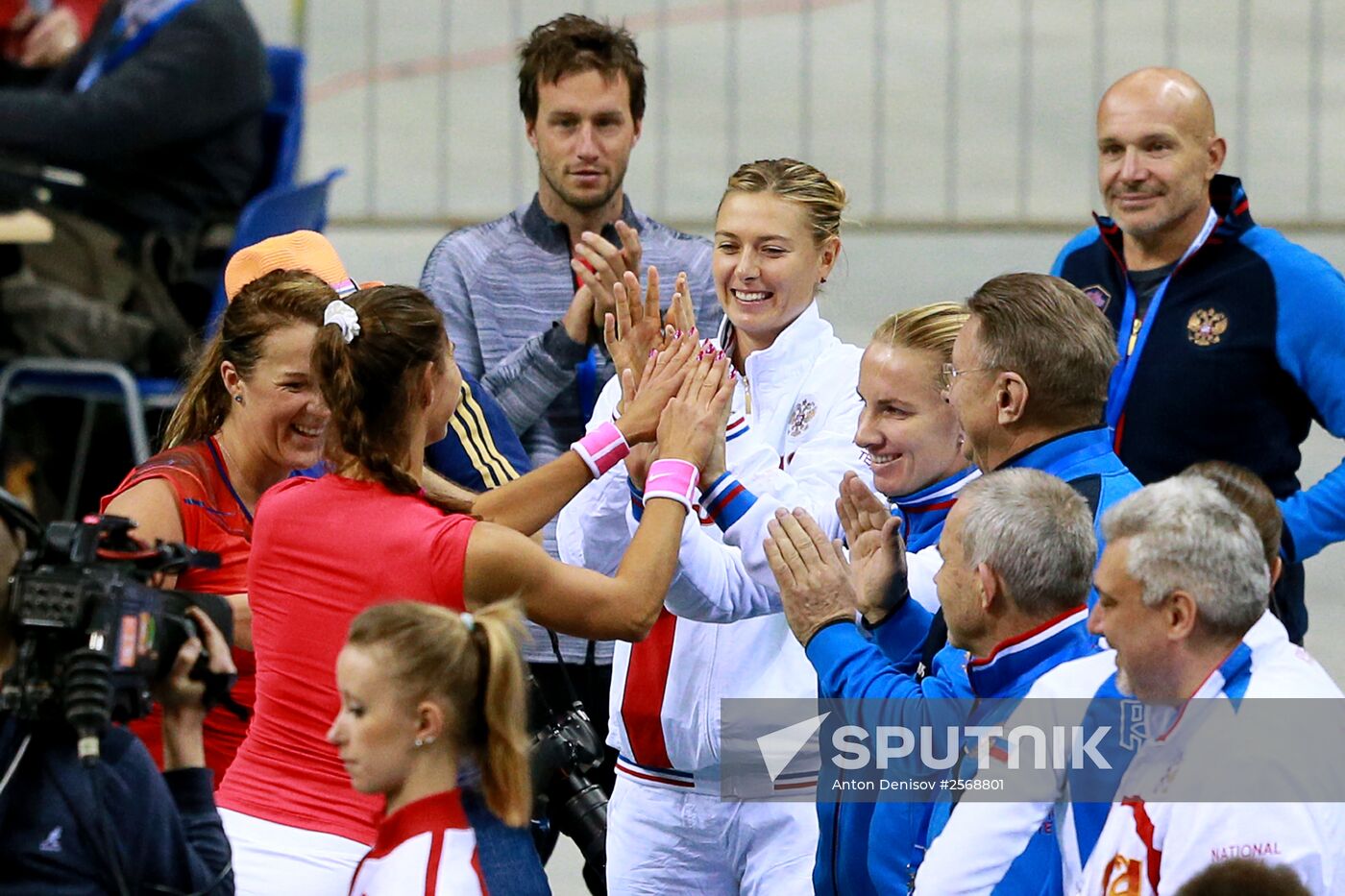 Tennis. 2015 Fed Cup. Poland vs. Russia. Day Two
