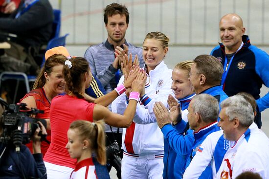 Tennis. 2015 Fed Cup. Poland vs. Russia. Day Two