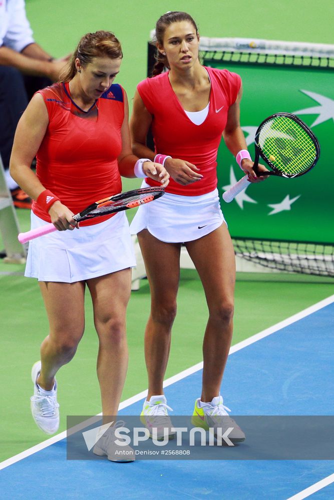 Tennis. 2015 Fed Cup. Poland vs. Russia. Day Two