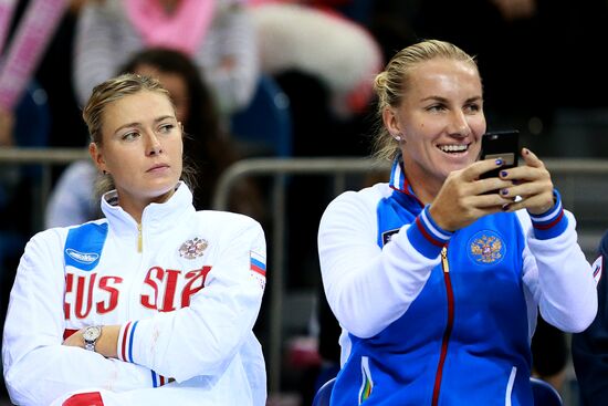 Tennis. 2015 Fed Cup. Poland vs. Russia. Day Two