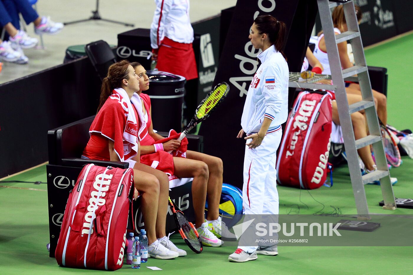 Tennis. 2015 Fed Cup. Poland vs. Russia. Day Two