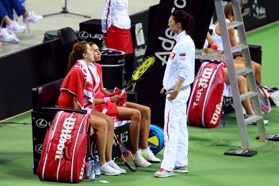 Tennis. 2015 Fed Cup. Poland vs. Russia. Day Two