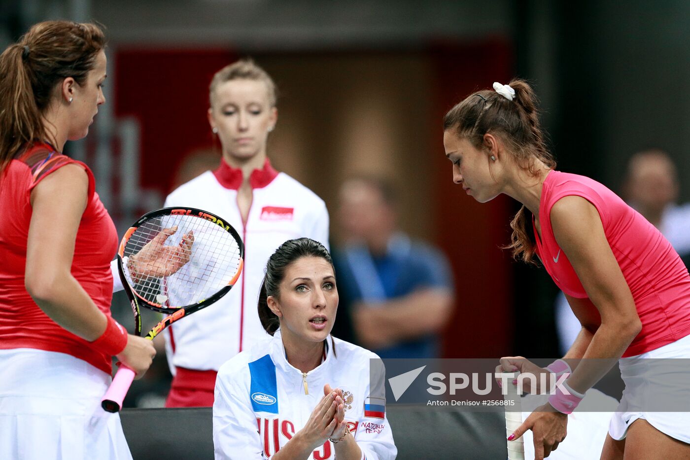 Tennis. 2015 Fed Cup. Poland vs. Russia. Day Two