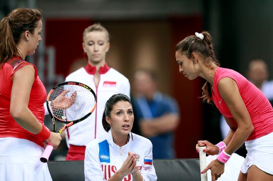 Tennis. 2015 Fed Cup. Poland vs. Russia. Day Two