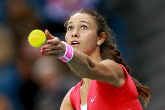 Tennis. 2015 Fed Cup. Poland vs. Russia. Day Two