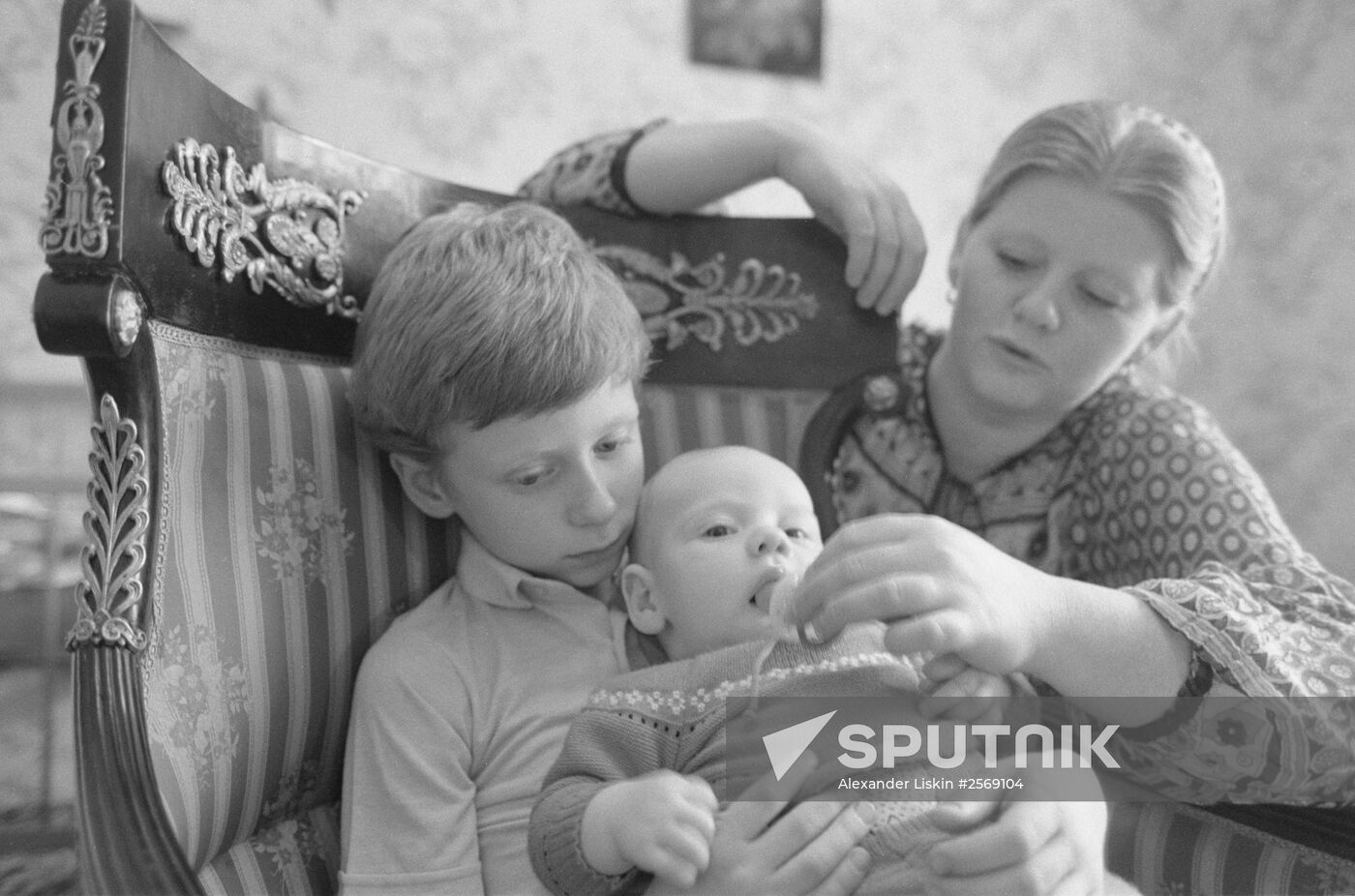Actress Irina Muravyova with her sons