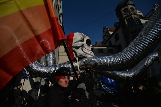 Anti-NATO protest rally in Munich