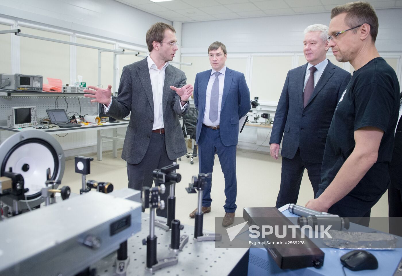 Moscow Mayor S.Sobyanin visits scientific and production center TECHNOSPARK in Troitsk