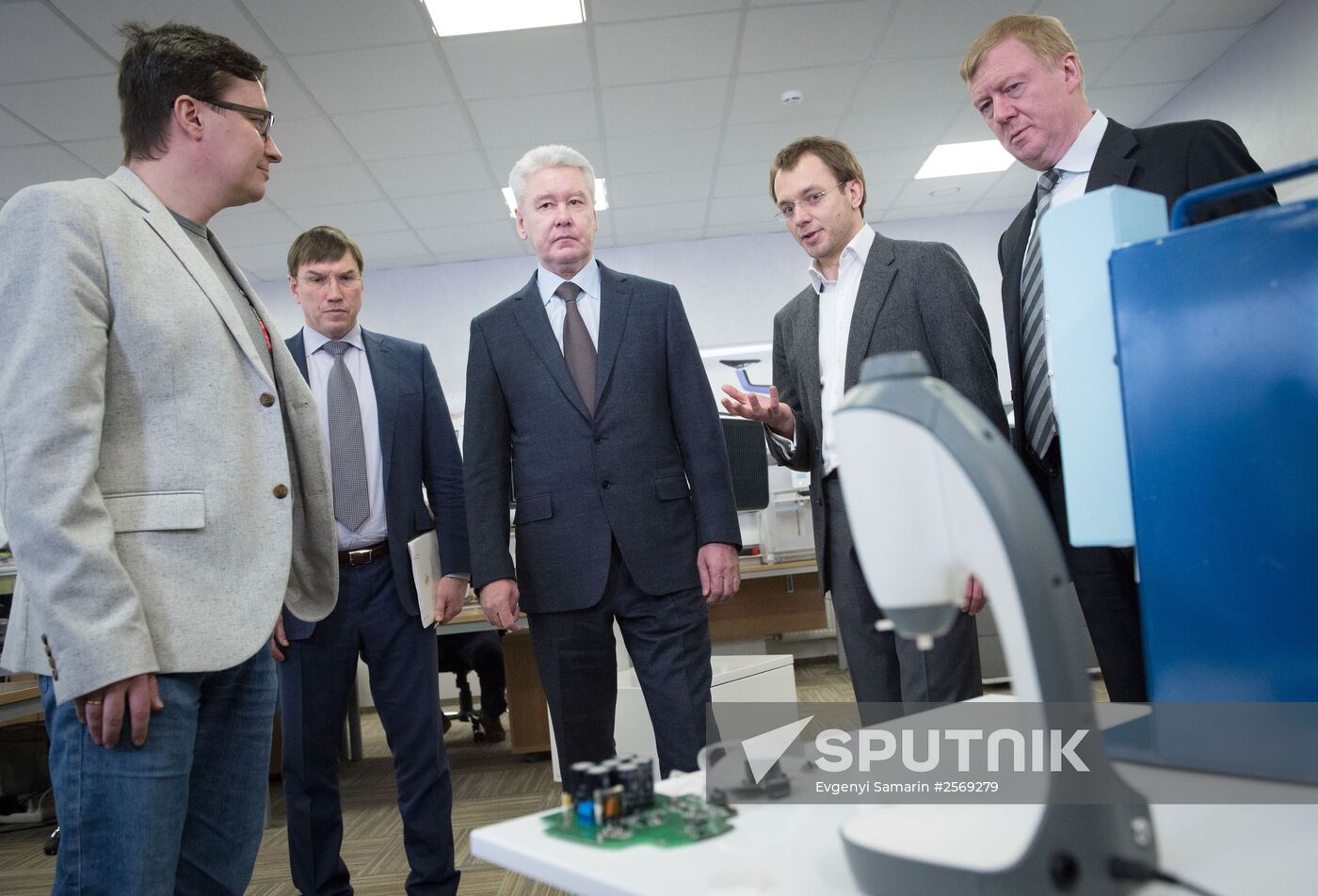 Moscow Mayor S.Sobyanin visits scientific and production center TECHNOSPARK in Troitsk