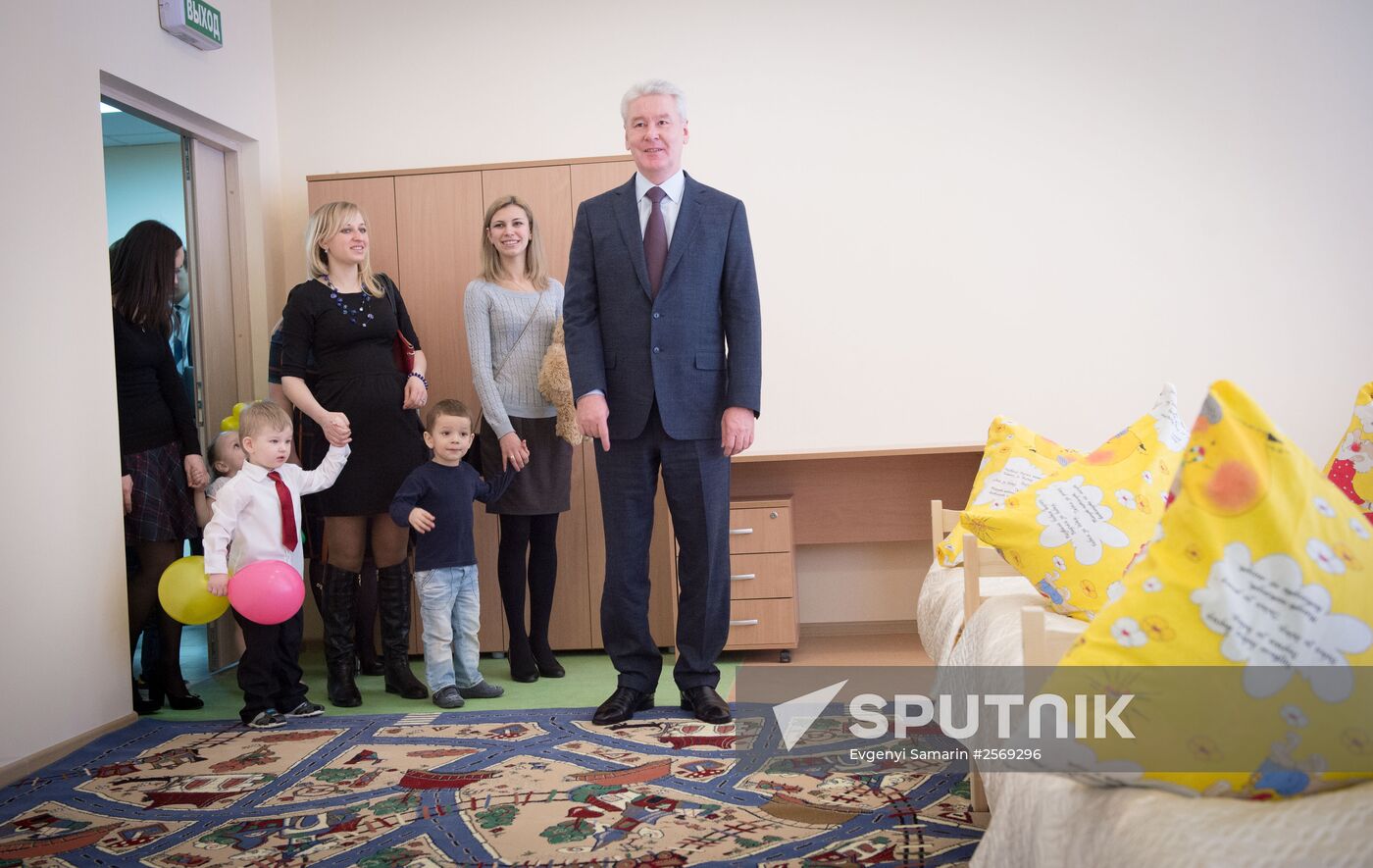 Moscow Mayor S.Sobyanin opens new kindergarten in Troitsk