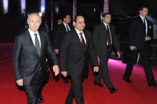 Russian President Vladimir Putin visits Egypt