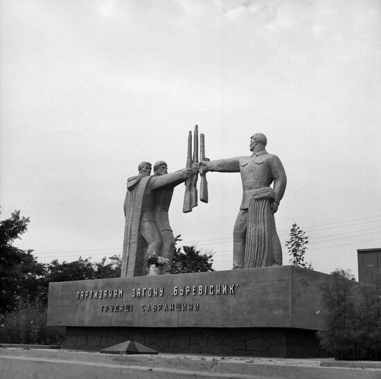 Monument to fighters of Burevestnik partisan detachment
