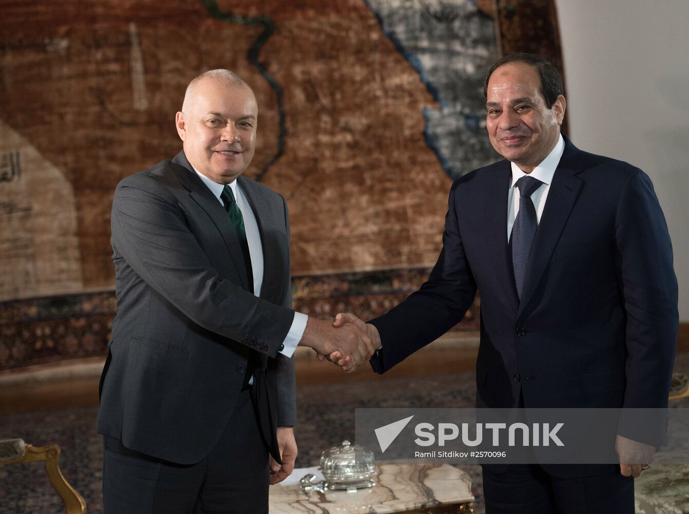 President of Egypt Abdel Fattah al-Sisi gives interview to Rossiya Segodnya Director General Dmitry Kiselev