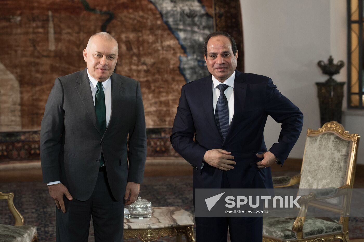 President of Egypt Abdel Fattah al-Sisi gives interview to Rossiya Segodnya Director General Dmitry Kiselev