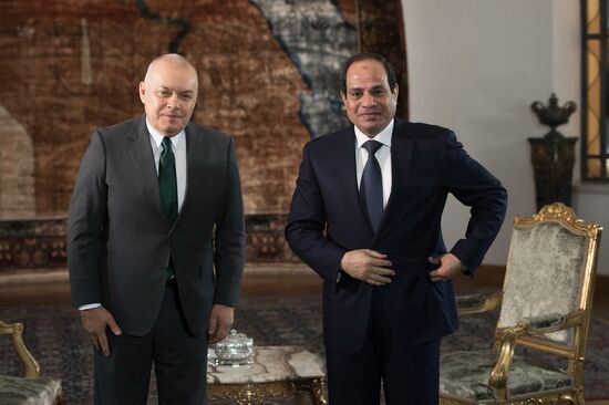 President of Egypt Abdel Fattah al-Sisi gives interview to Rossiya Segodnya Director General Dmitry Kiselev