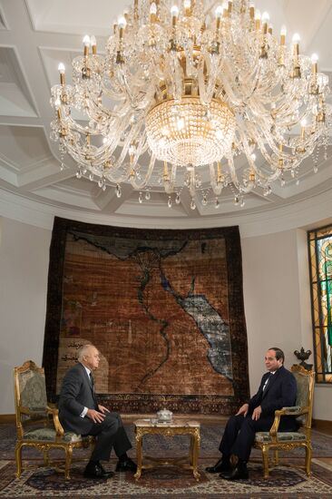 President of Egypt Abdel Fattah al-Sisi gives interview to Rossiya Segodnya Director General Dmitry Kiselev