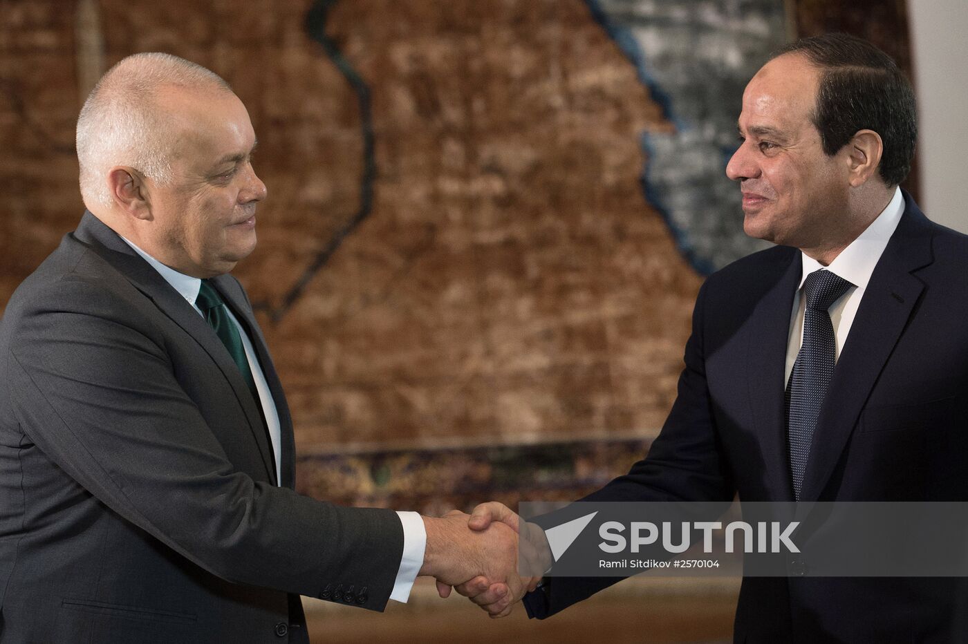 President of Egypt Abdel Fattah al-Sisi gives interview to Rossiya Segodnya Director General Dmitry Kiselev