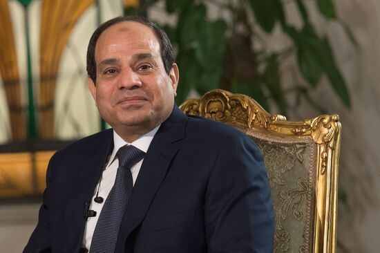 President of Egypt Abdel Fattah al-Sisi gives interview to Rossiya Segodnya Director General Dmitry Kiselev