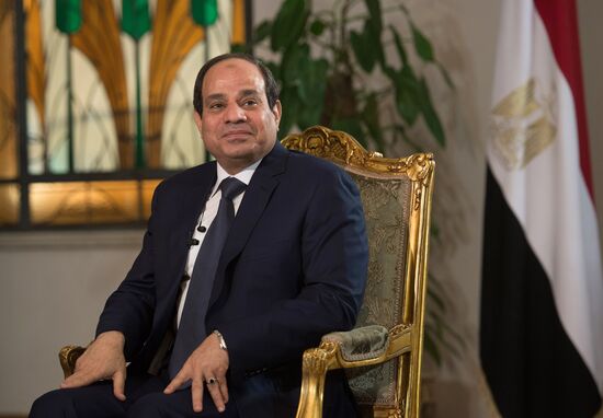 President of Egypt Abdel Fattah al-Sisi gives interview to Rossiya Segodnya Director General Dmitry Kiselev