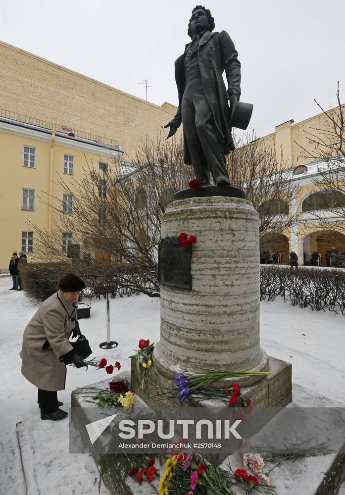 Pushkin Memorial Day in St Petersburg