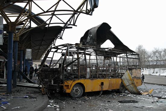 Donetsk after shelling