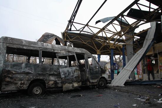 Donetsk after shelling