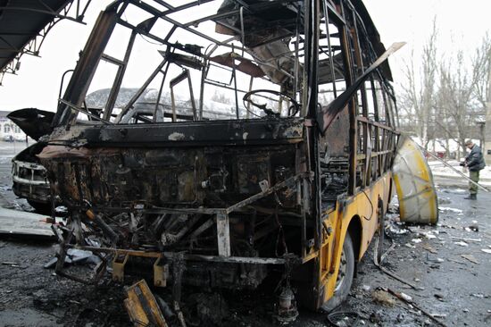 Donetsk after shelling