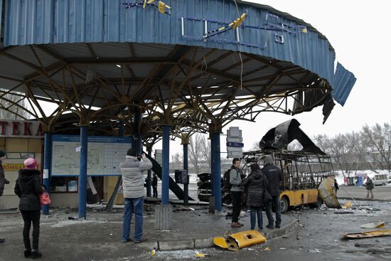 Donetsk after shelling