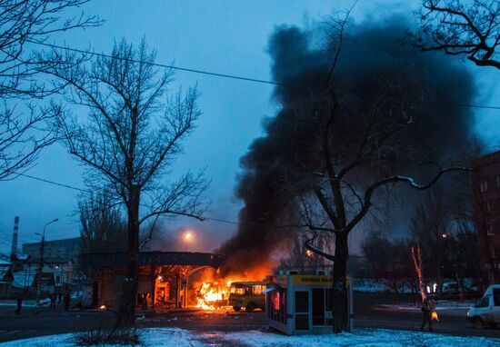 Donetsk after shelling