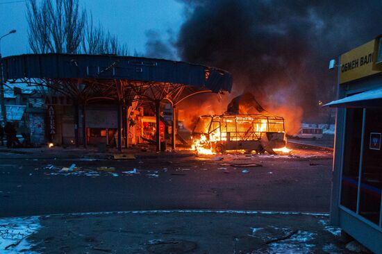 Donetsk after shelling