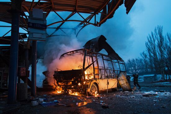 Donetsk after shelling