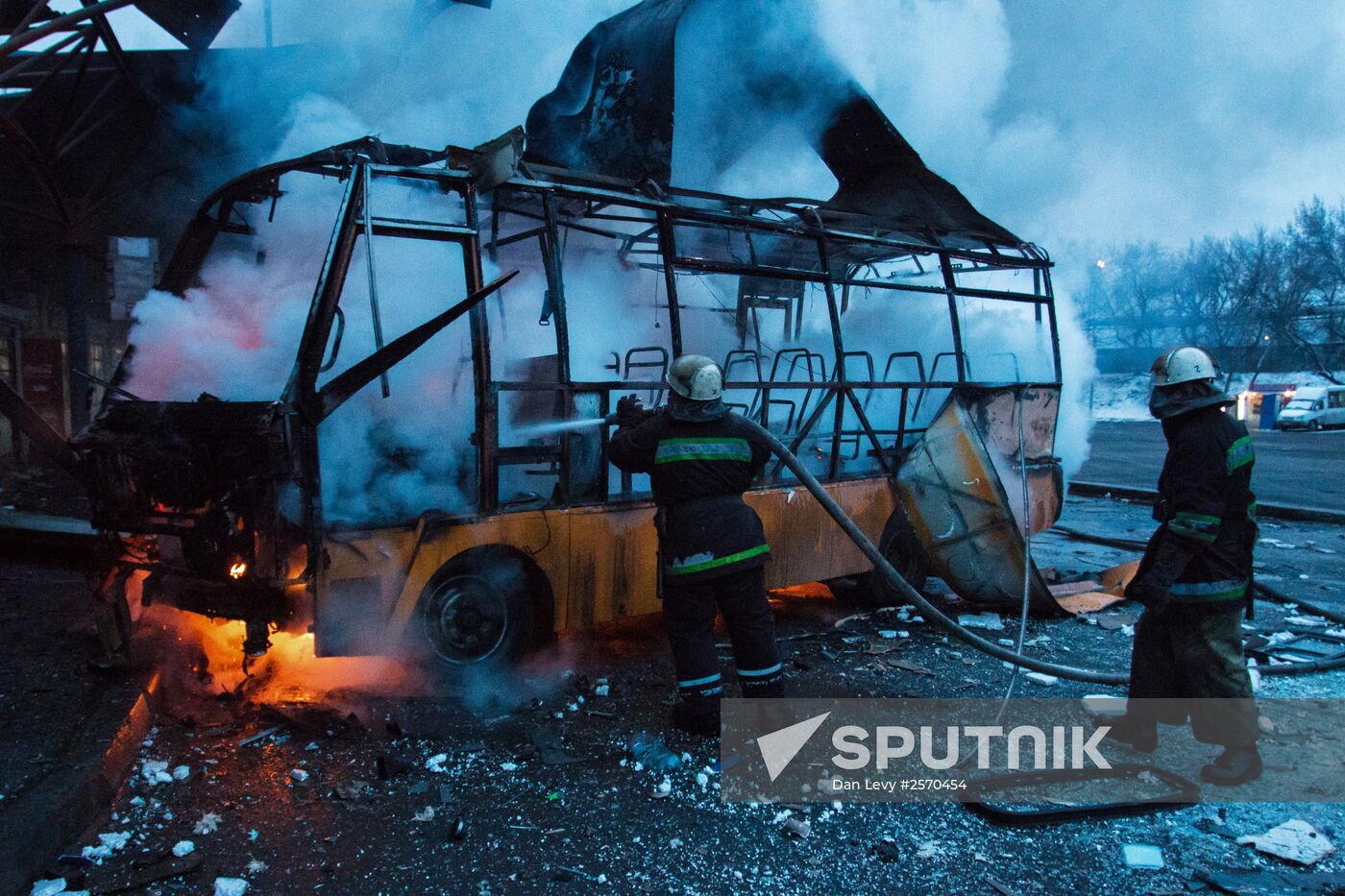 Donetsk after shelling