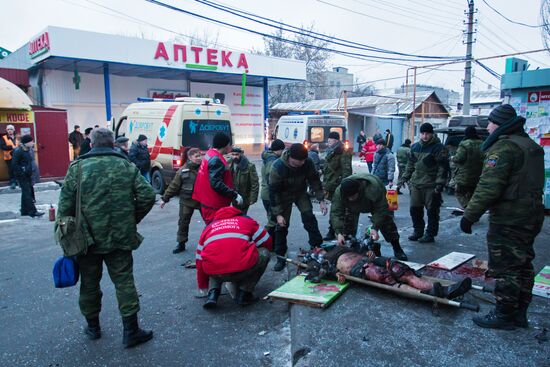 Donetsk after shelling