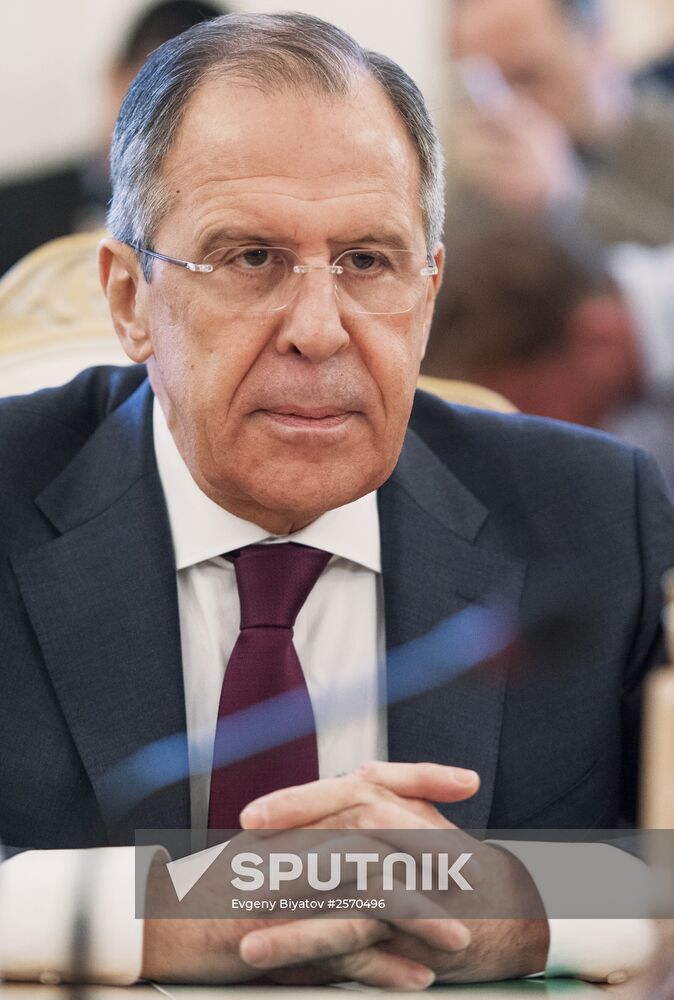 Russian Foreign Minister Sergey Lavrov meets with Foreign Minister of Greece Nikos Kotzias