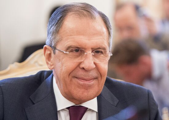 Russian Foreign Minister Sergey Lavrov meets with Foreign Minister of Greece Nikos Kotzias