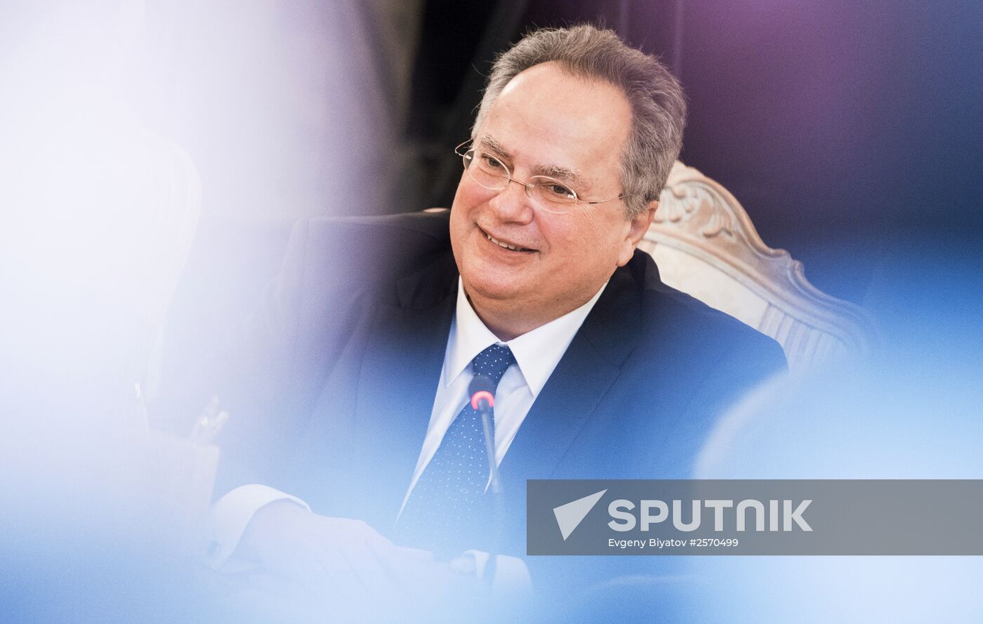 Russian Foreign Minister Sergey Lavrov meets with Foreign Minister of Greece Nikos Kotzias