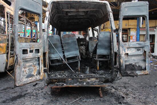 Donetsk after shelling