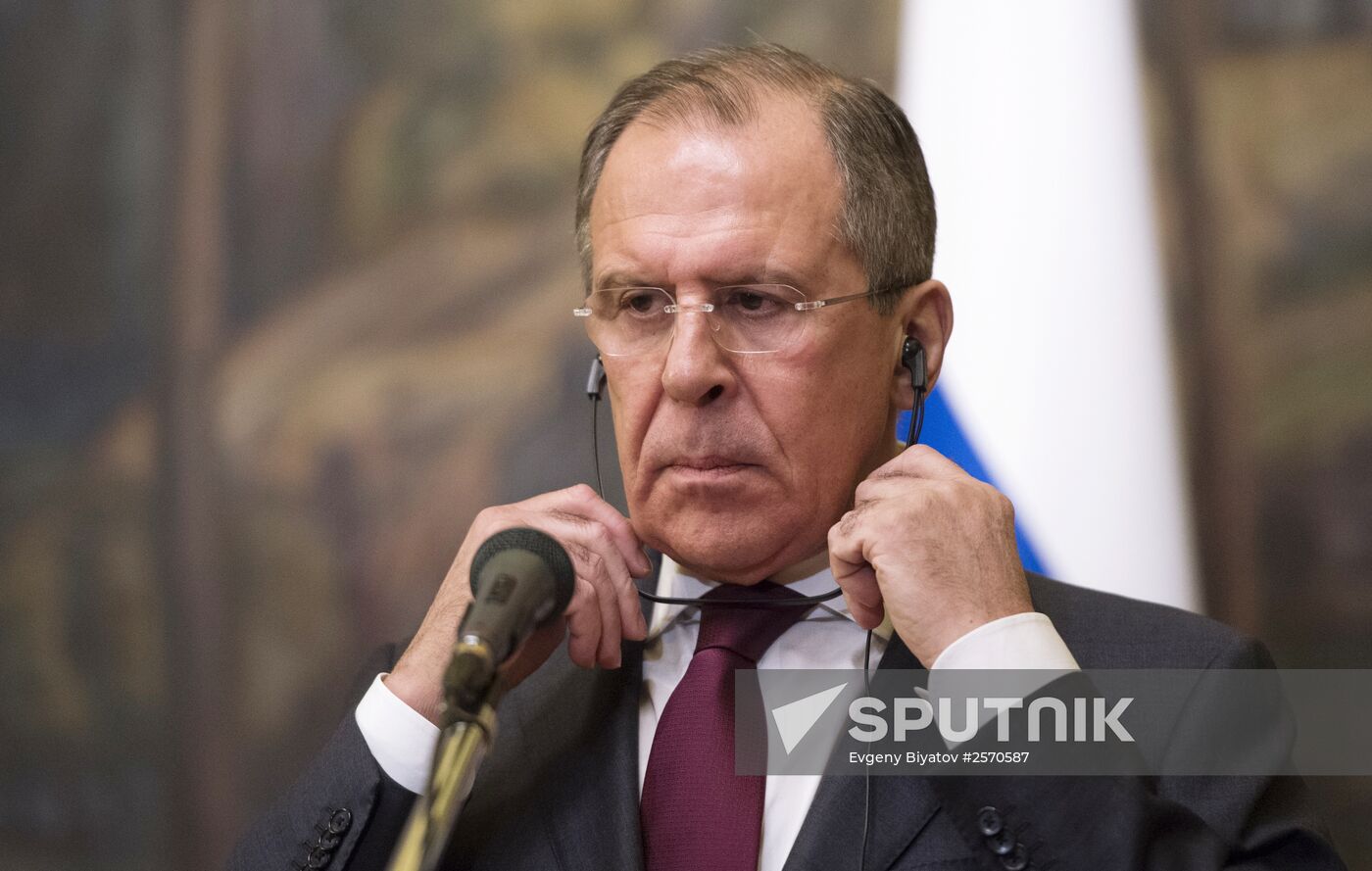 Russian Foreign Minister Sergey Lavrov meets with Foreign Minister of Greece Nikos Kotzias
