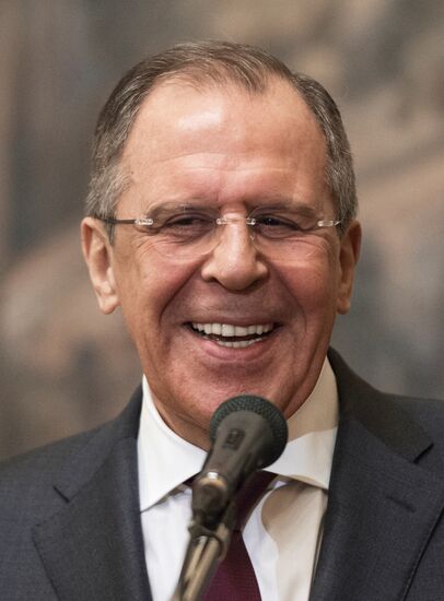 Russian Foreign Minister Sergey Lavrov meets with Foreign Minister of Greece Nikos Kotzias