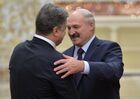 Ukrainian President Petro Poroshenko, left, and Belarusian President Alexander Lukashenko at Independence Palace in Minsk before the peace talks on Ukraine. Location: Belarus, Minsk. Author: Viktor Tolochko/Sputnik. Russian, German, French and Ukrainian leaders meet for talks in Minsk
