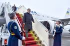 Ukrainian President Petro Poroshenko, center, upon arriving at Minsk airport before the peace talks on Ukraine held by Russian, German, French and Ukrainian leaders. Location: Belarus, Minsk. Author: Nikolay Lazarenko/Sputnik. Russian, German, French and Ukrainian leaders meet for talks in Minsk