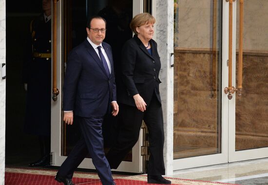 Russian, German, French and Ukrainian leaders meet for talks in Minsk