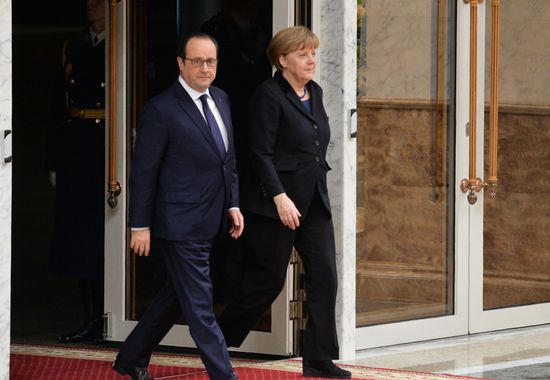 Russian, German, French and Ukrainian leaders meet for talks in Minsk