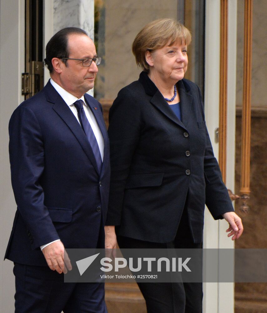 Russian, German, French and Ukrainian leaders meet for talks in Minsk