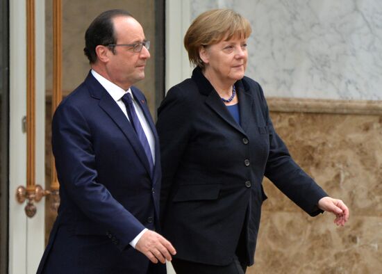 Russian, German, French and Ukrainian leaders meet for talks in Minsk