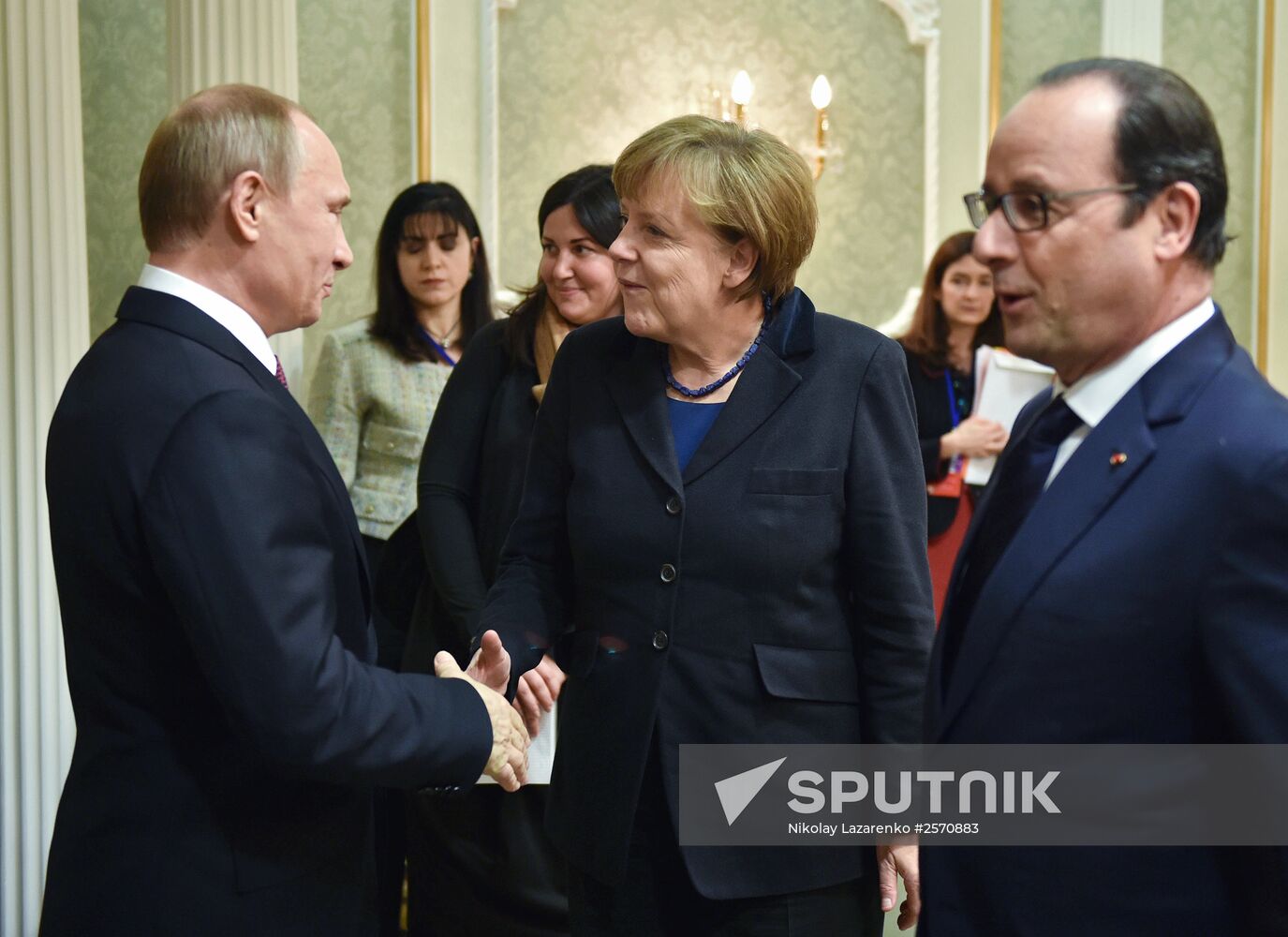 Russian, German, French and Ukrainian leaders meet for talks in Minsk