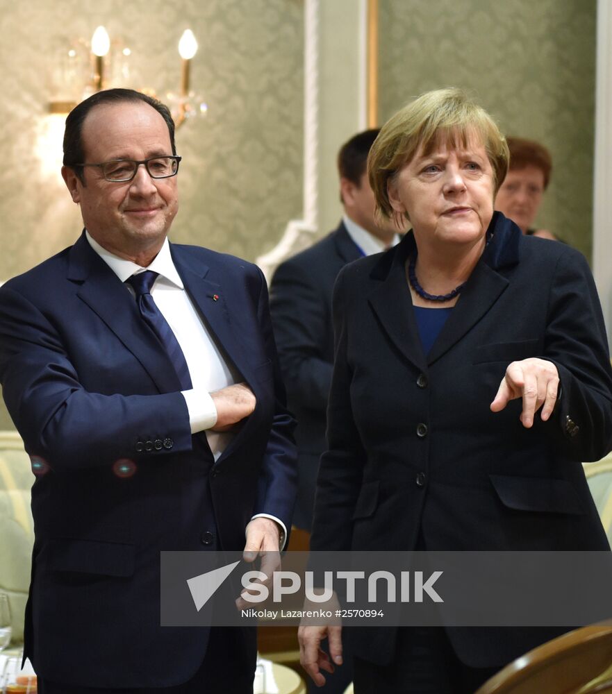 Russian, German, French and Ukrainian leaders meet for talks in Minsk
