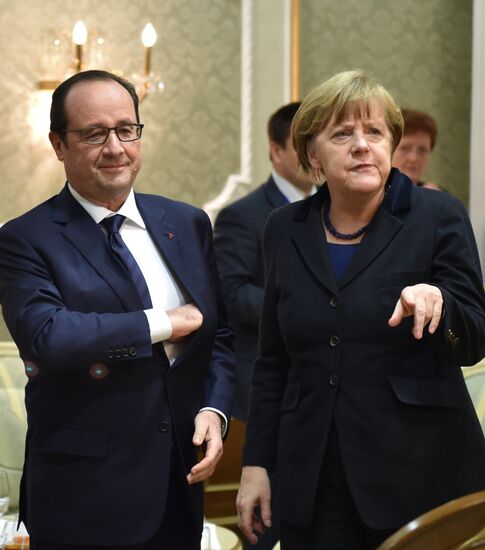 Russian, German, French and Ukrainian leaders meet for talks in Minsk