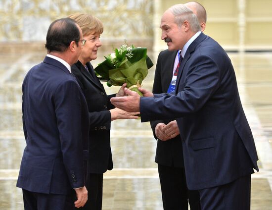 Russian, German, French and Ukrainian leaders meet for talks in Minsk