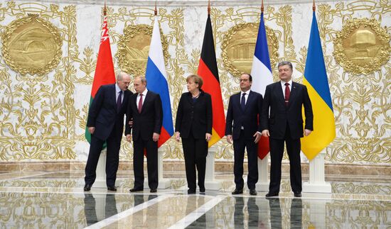 Russian, German, French and Ukrainian leaders meet for talks in Minsk